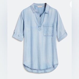 Skies Are Blue Chambray Denim Pullover